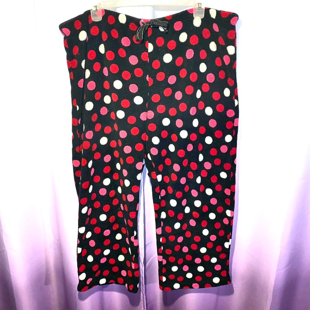 Polka Dot Fleece Pajama Pants Size Women's 3X